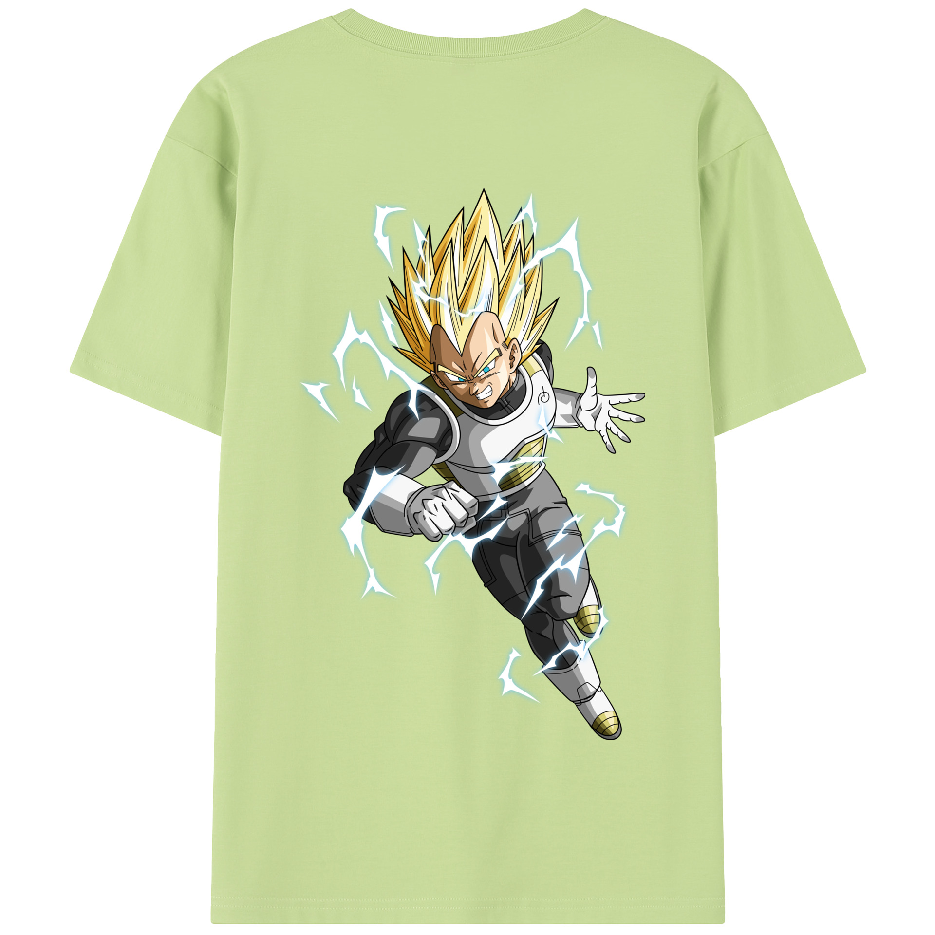 （画像用） ドラゴンボール ベジータ四世（Bejīta Yonsei）DRAGON BALL Vegeta IV 綿100％半袖Tシャツ（背面プリント）